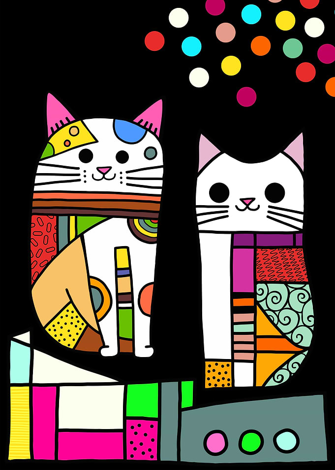 Patch Cat Couple