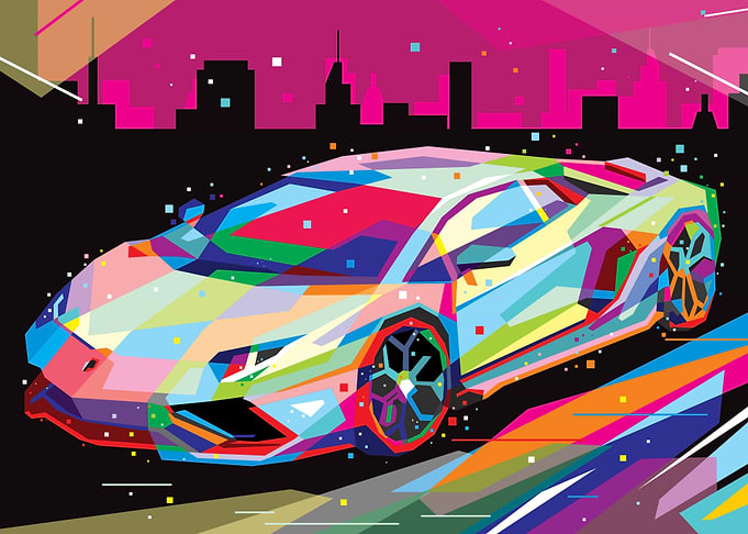 sport car colorful