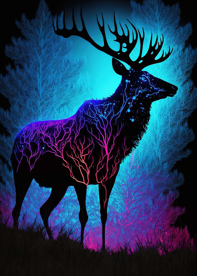 glow elk animal