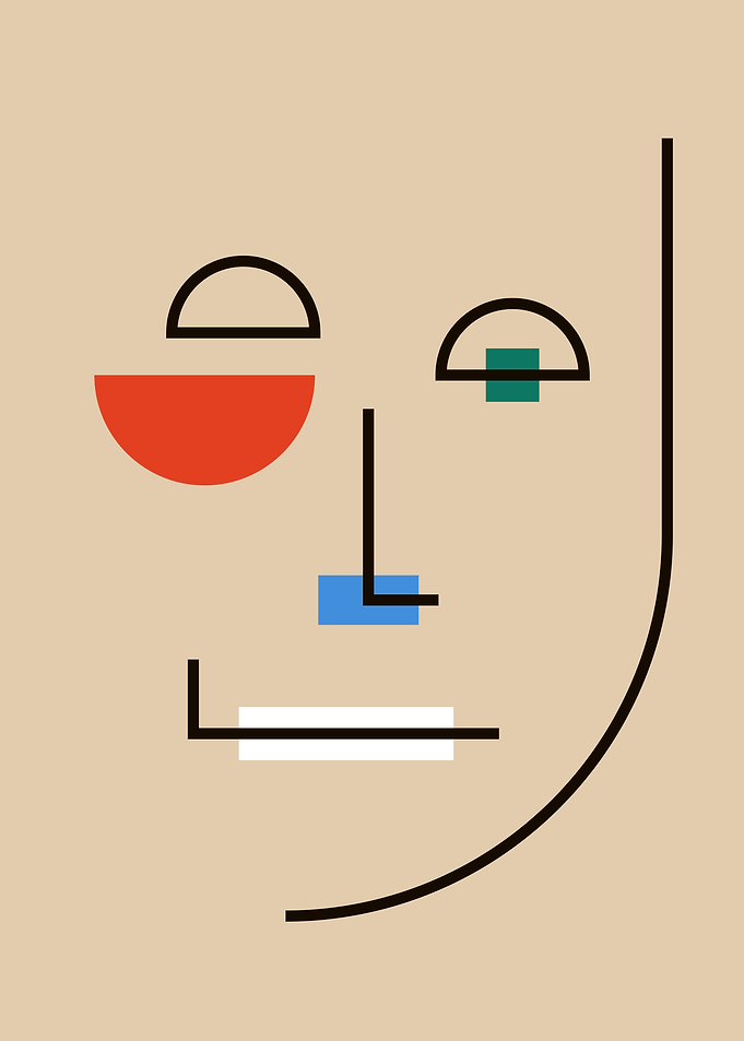 Portrait in bauhaus style