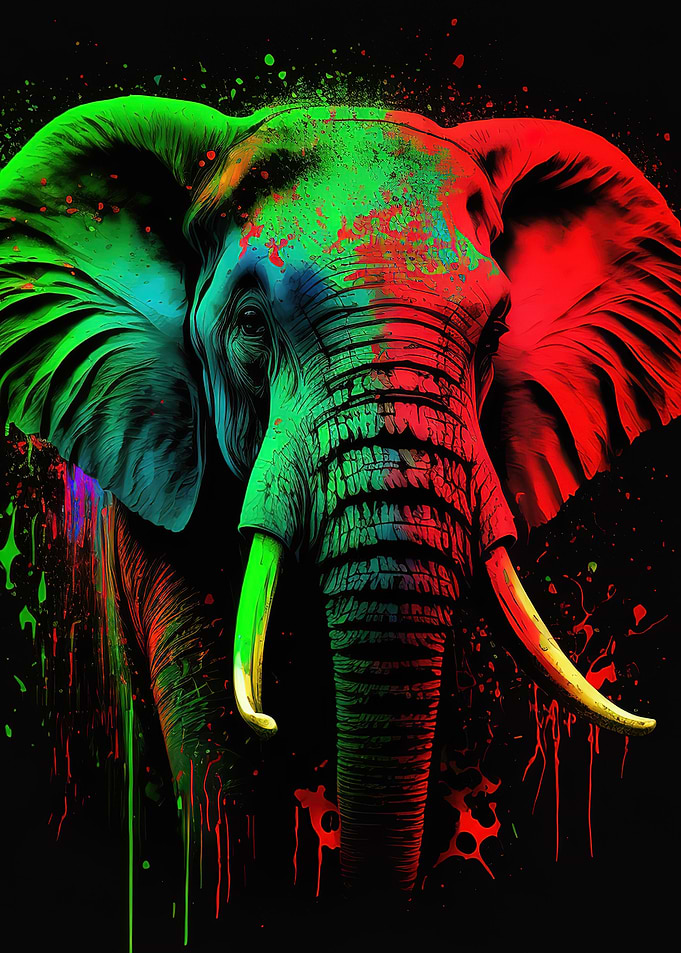 Elephant Colorful