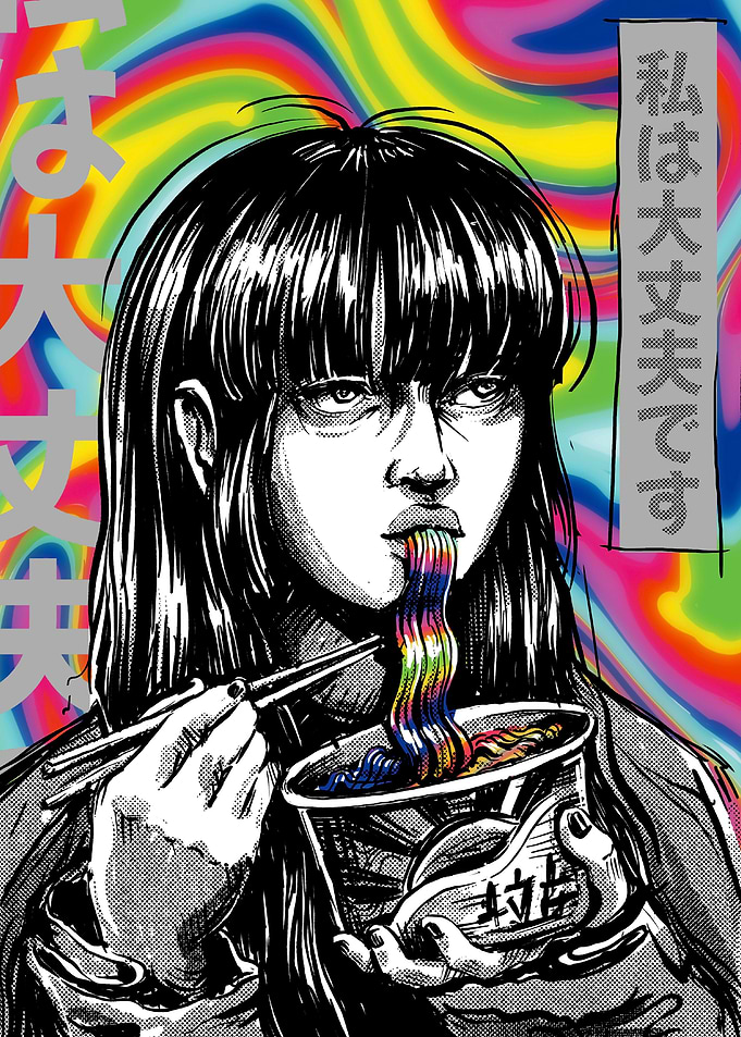 Japanese girl psychedelic