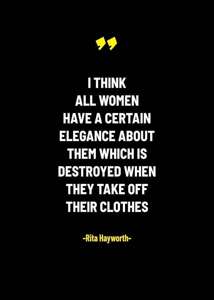 Blonde Rita Hayworth Quote