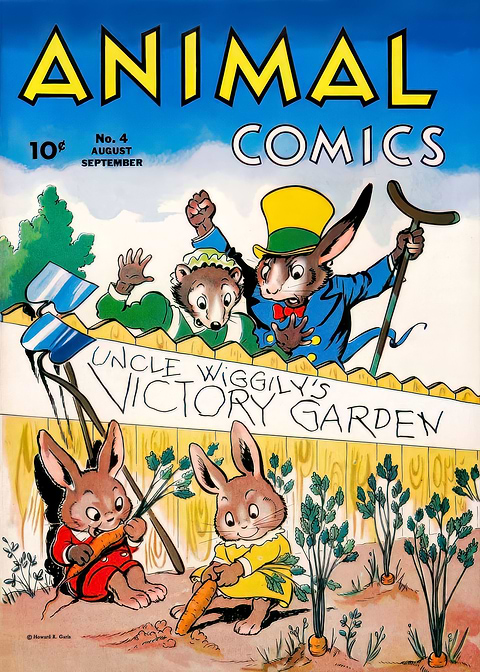 Animal Comics 04 — golden age comic art on metal