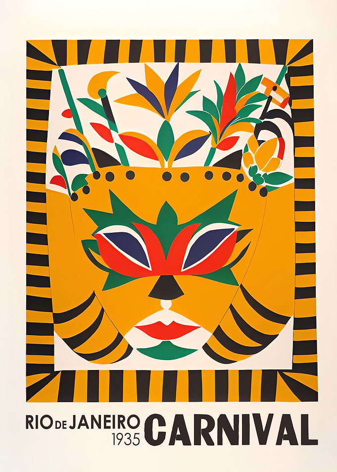 Retro Rio Carnival Poster