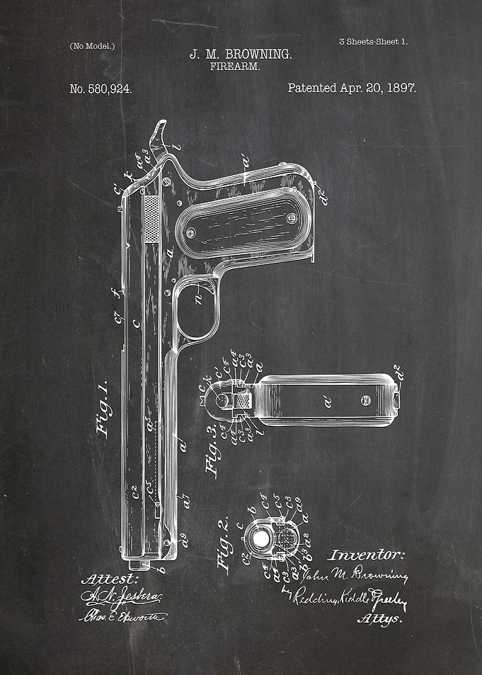 Browning firearm patent