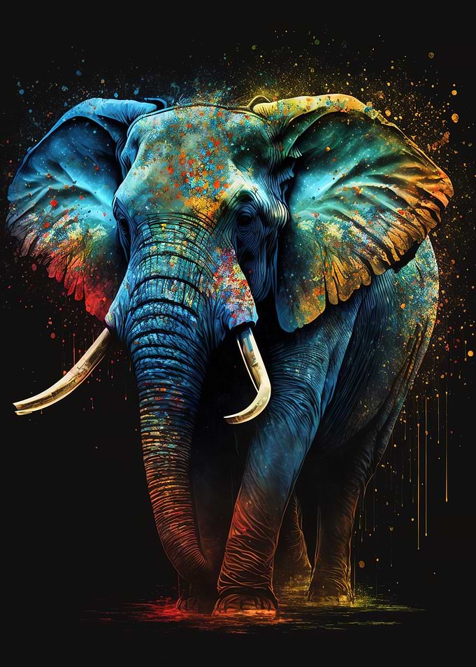 Elephant Colorful