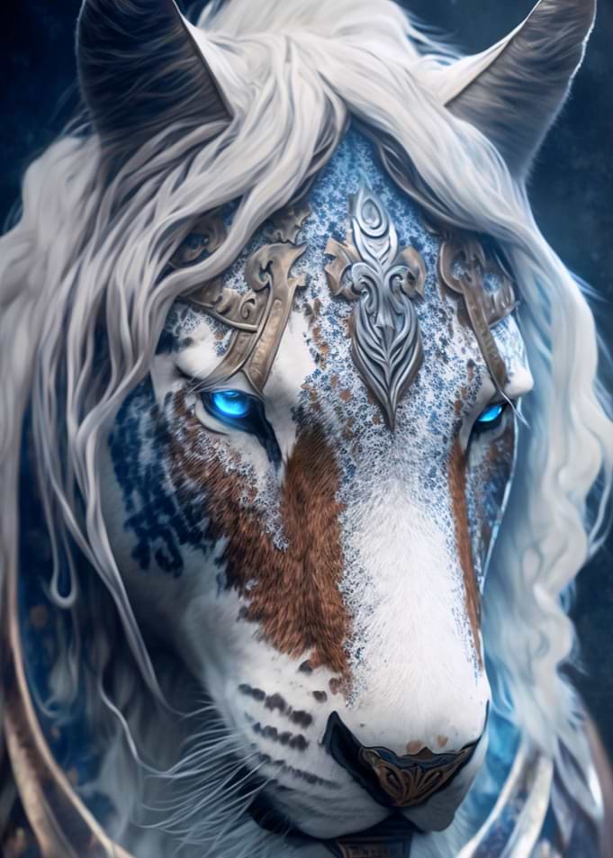 horse blue