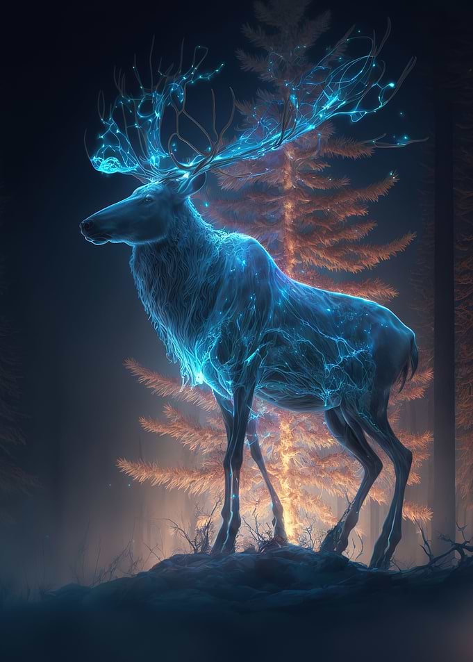 glow elk animal