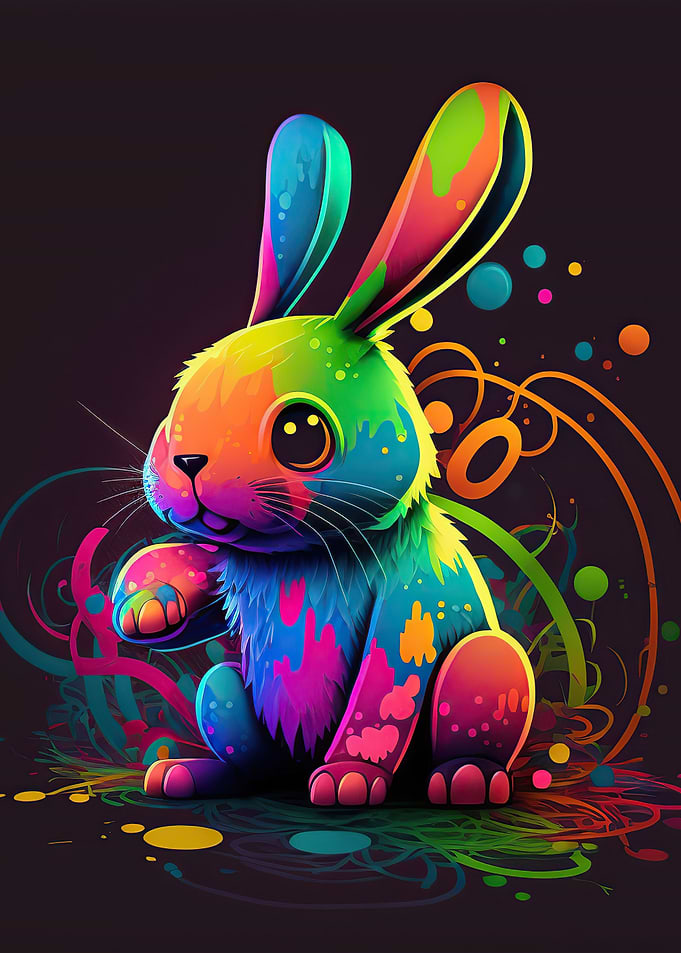 Bunny colorful