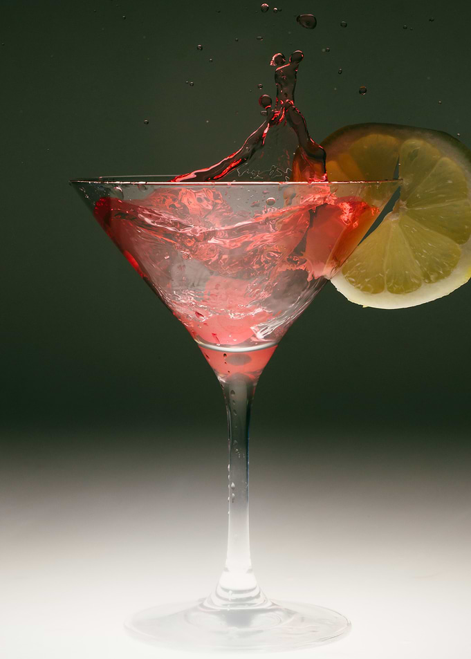 Cocktail with splash