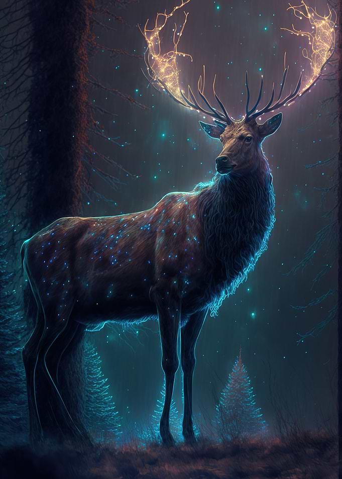 glow elk animal