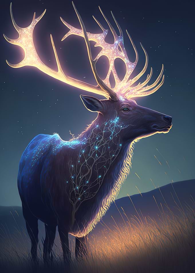 glow elk animal