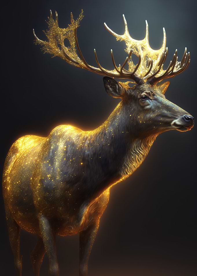 glow elk animal