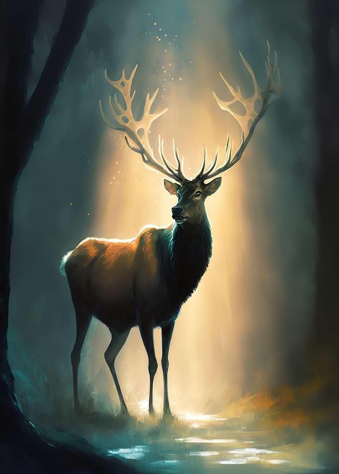 glow elk animal