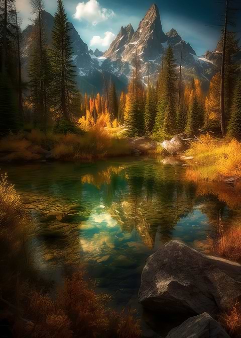 Rocky Mountain High — living room metal wall art