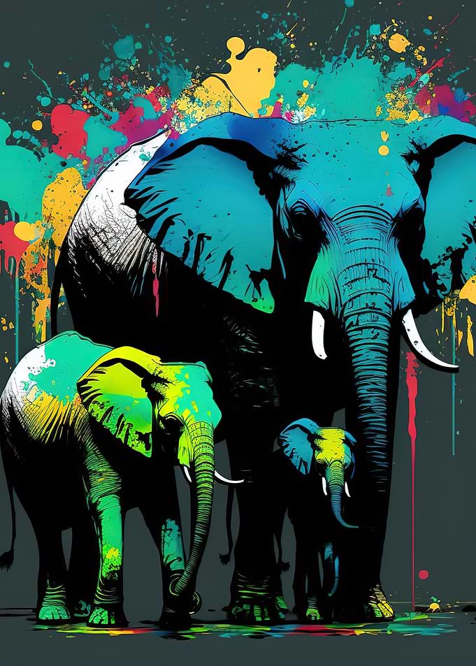 Elephant Colorful