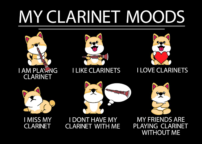 Clarinet Player Shiba Inu