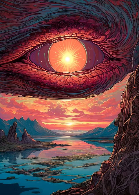 In The Eye Of The Dragon — living room metal wall art