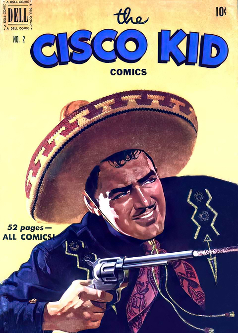 Cisco Kid 02 — golden age comic art on metal