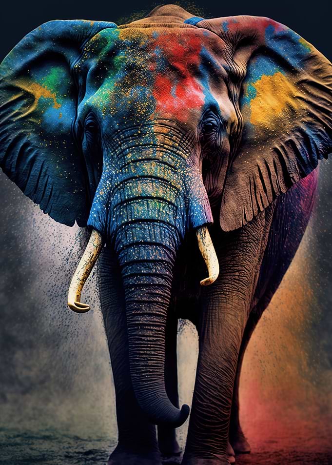 Elephant Colorful