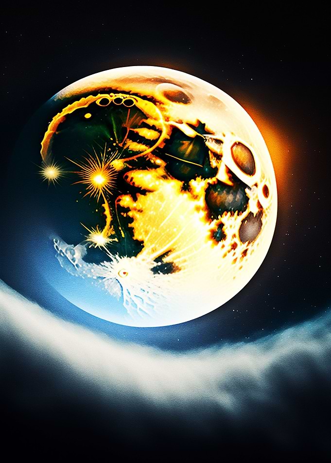 Moon from above