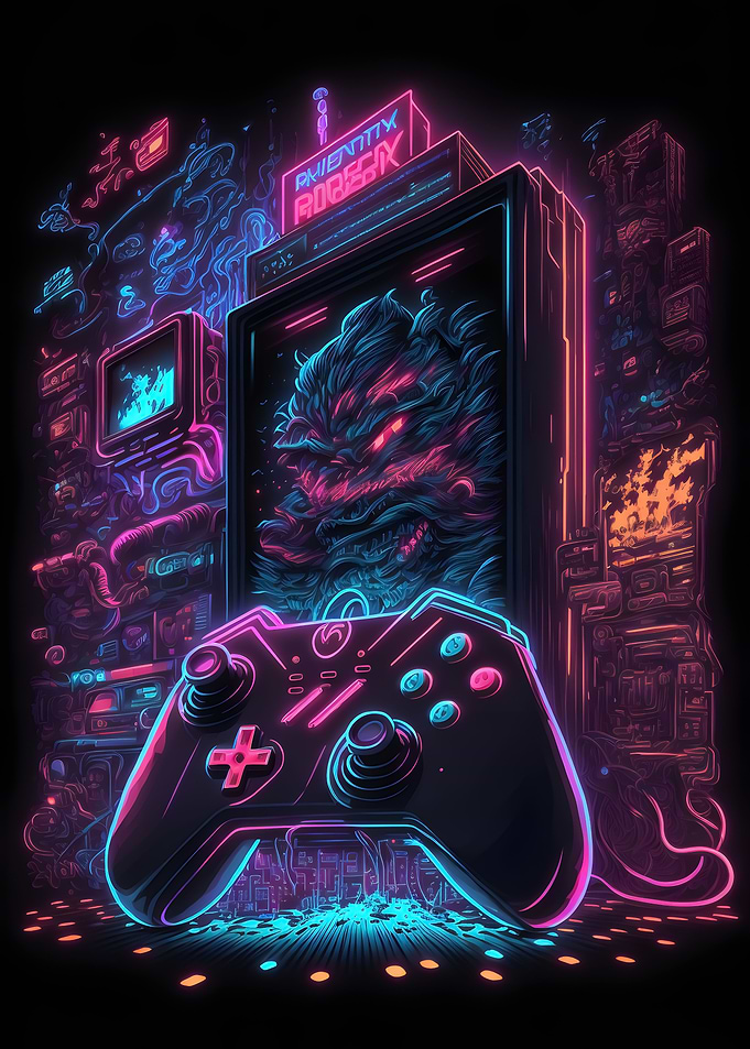 Neon Gaming Room