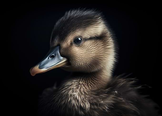 Baby Duck Portrait Dark