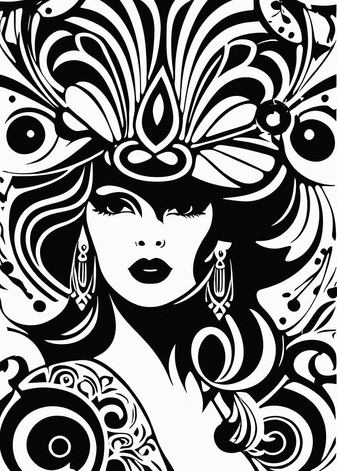 Sophisticated Retro Lady