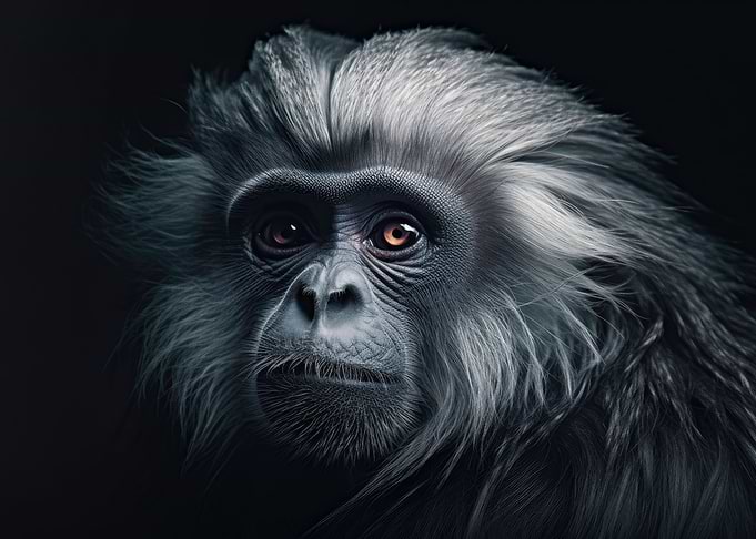 Monkey Portrait Dark