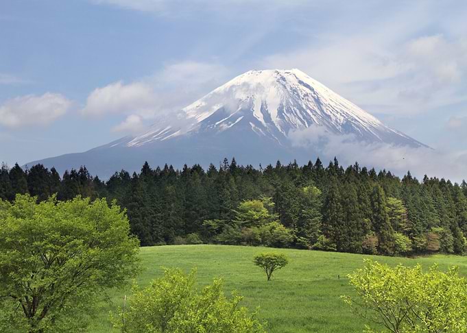 Mt Fuji Japan at spring