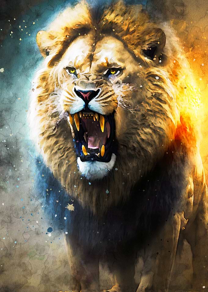 Lion Painted Artwork