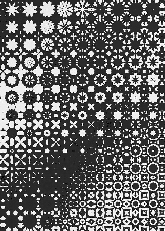 Monochrome floral pattern