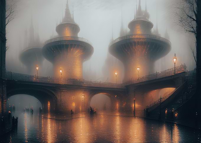 Magical dark alley