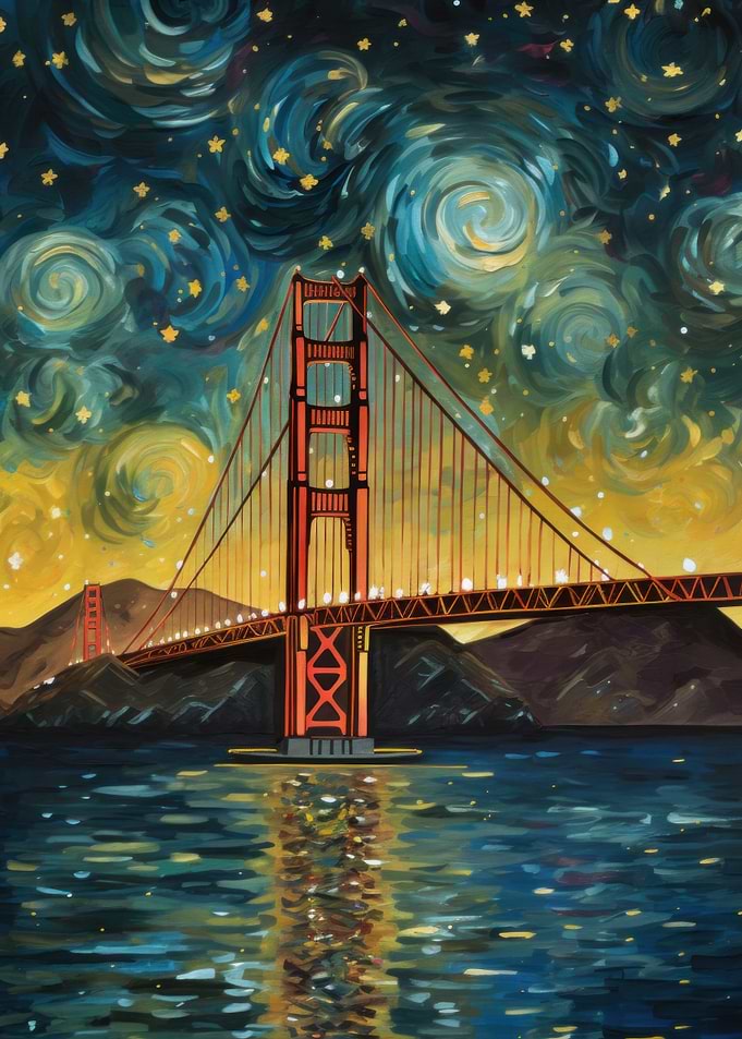 Starry Golden Gate