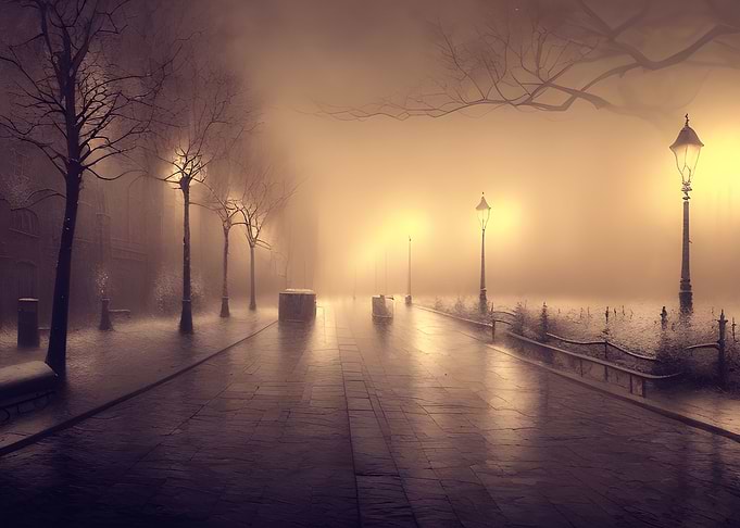 Magical dark alley