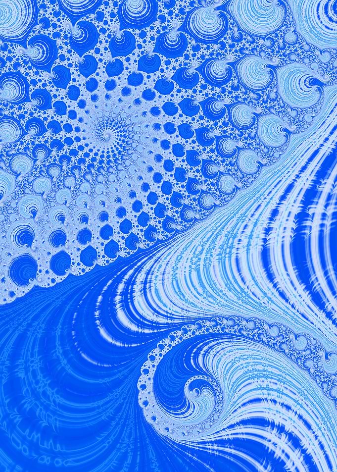 Trippy Blue Spiral Fractal
