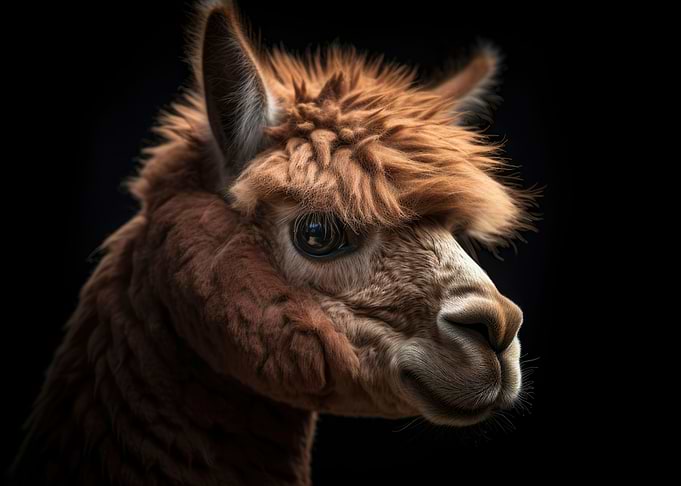 Alpaca Portrait Dark