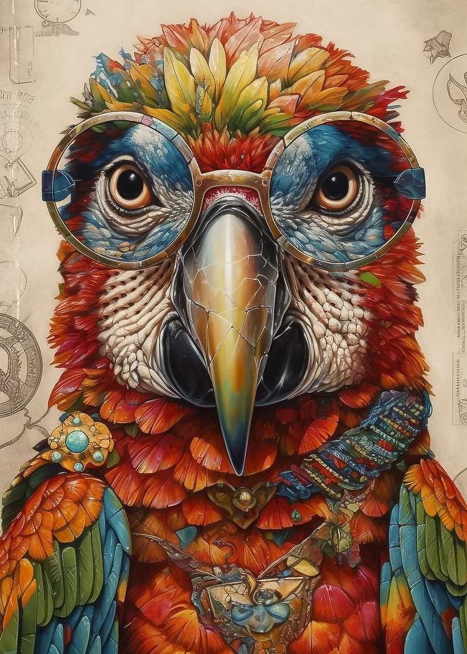 Parrot with Glasses