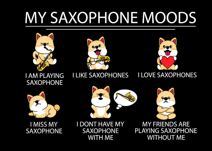 Saxophone Player Shiba Inu