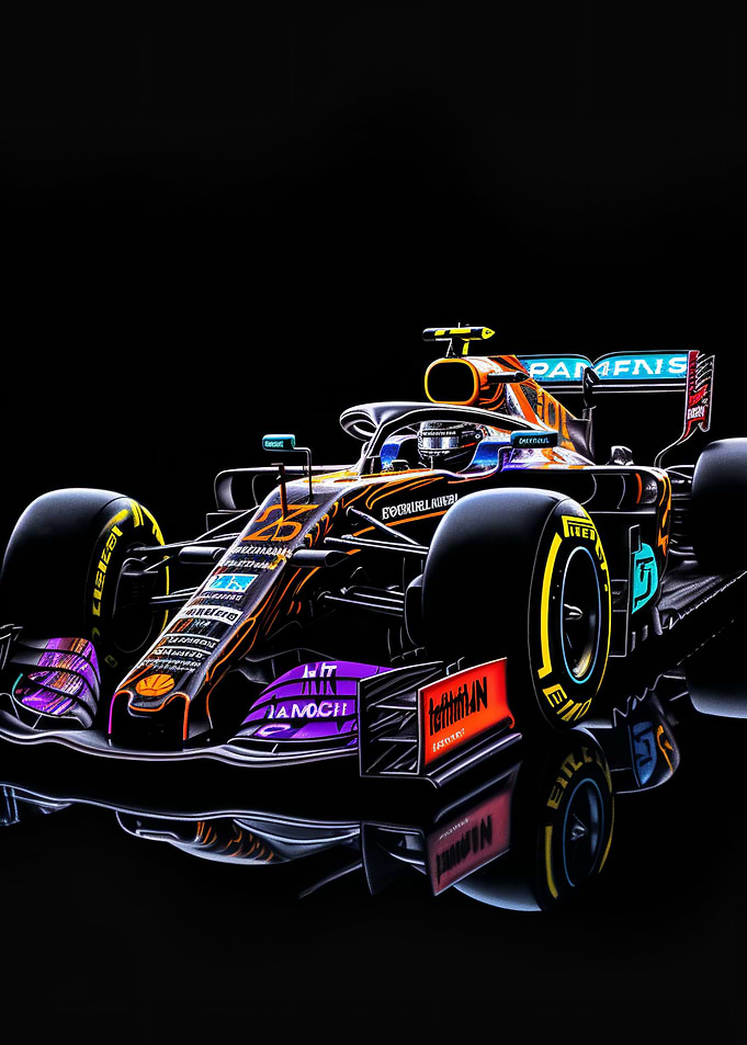 Neon Race Car