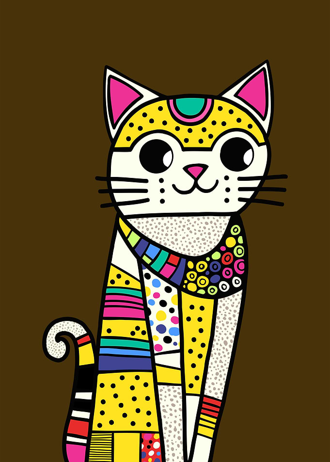 Yellow Patchwork Cat