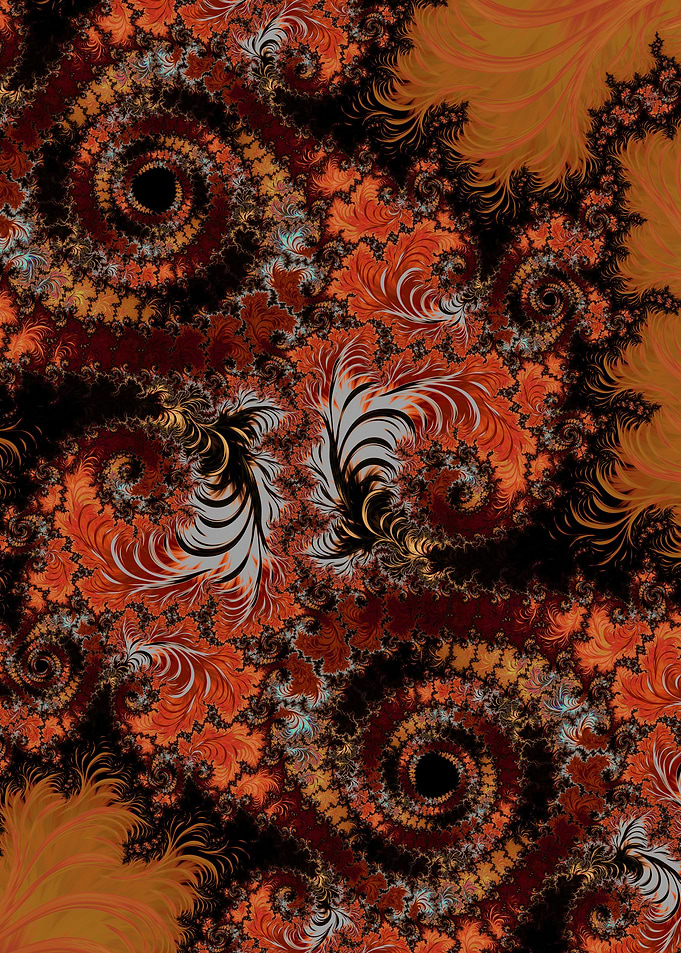 Funky Bold Orange Fractal
