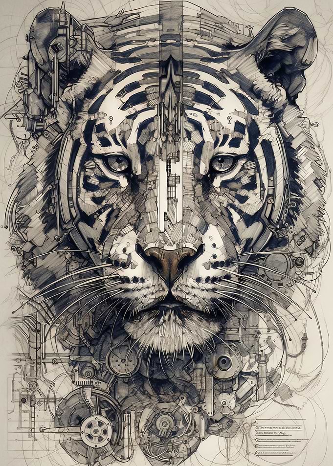 Steampunk Diagram Animal