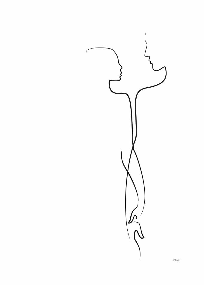 Couple holding hands