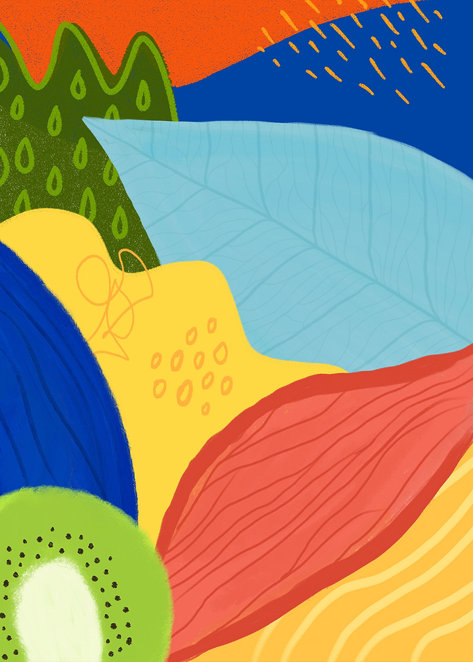 Many Food Vibrant Poster