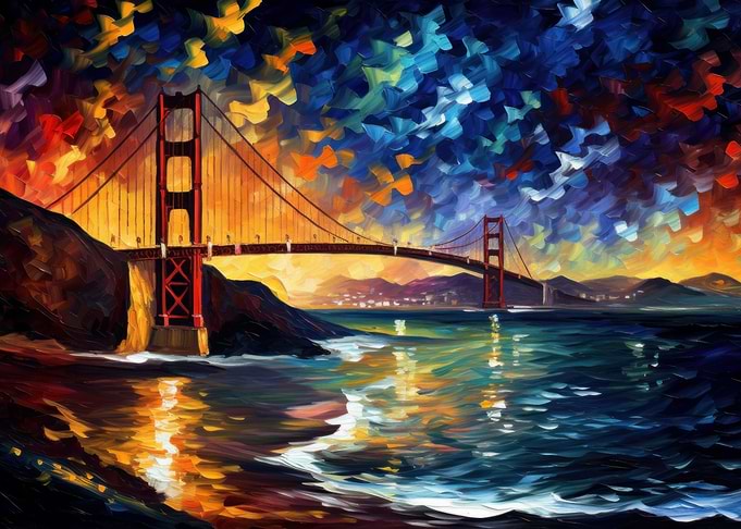 Starry Golden Gate