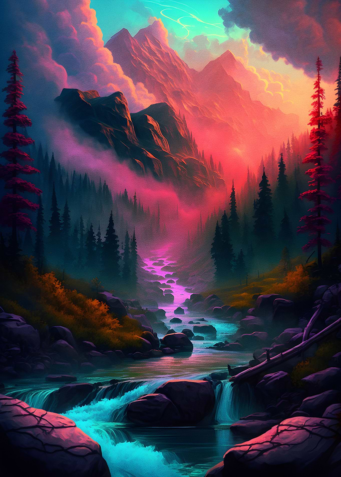 The river defended mountai