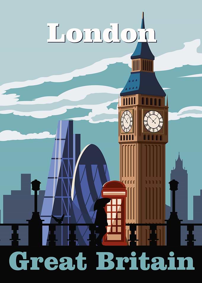 Travel to London art