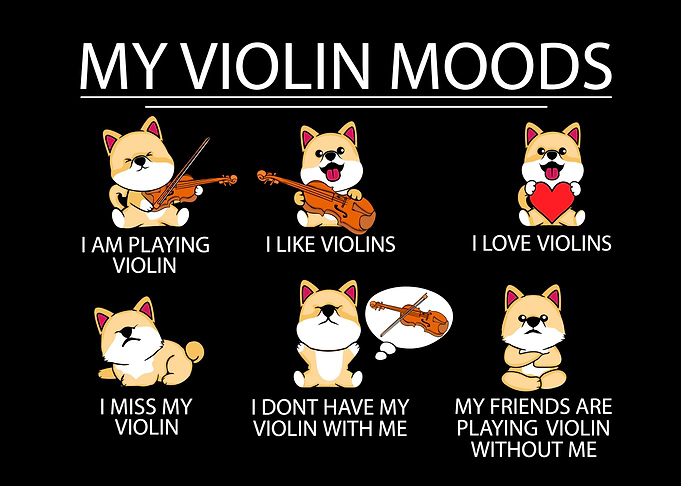 Violin Gift Women Dog
